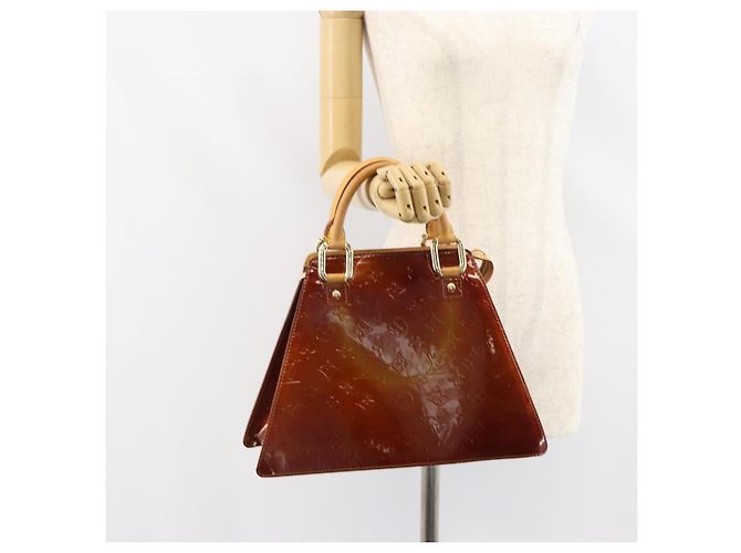 LOUIS VUITTON Borsa Forsyth Monogram Vernis Bronzo M91113 LV Auth ep12259 - vue 22