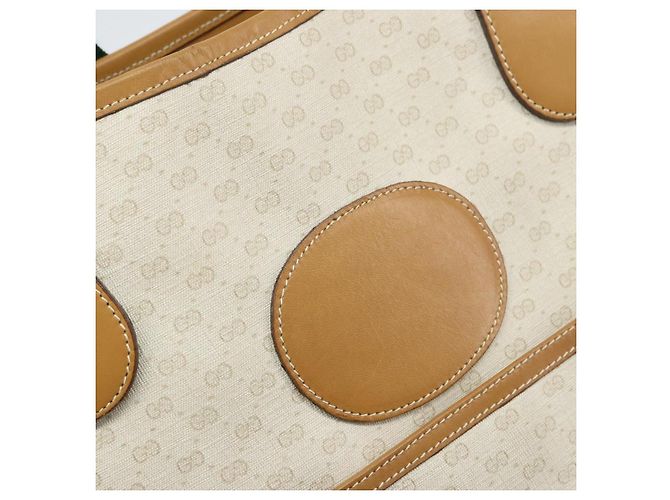 GUCCI Micro GG Supreme Web Sherry Line Tasche aus PVC Weiß 002 904 0223 Auth ep12306 Rot Golden - Ansicht 10