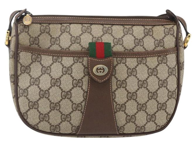 Borsa Sherry Line GG Supreme Web di GUCCI in PVC beige e oro 89 02 032 Auth 158797 D'oro - vista 13