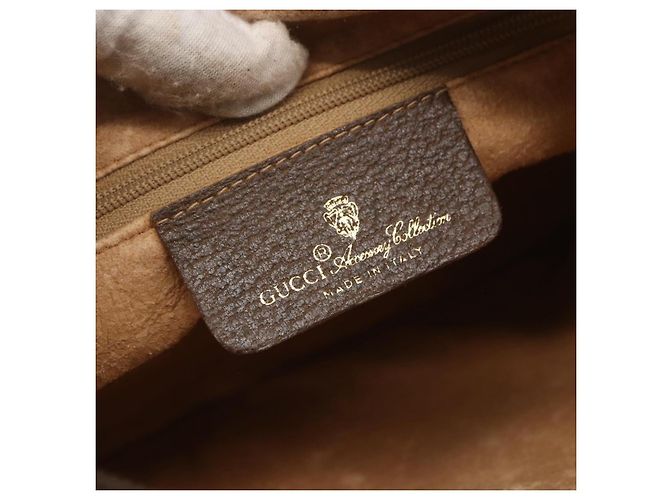 Borsa Sherry Line GG Supreme Web di GUCCI in PVC beige e oro 89 02 032 Auth 158797 D'oro - vista 18