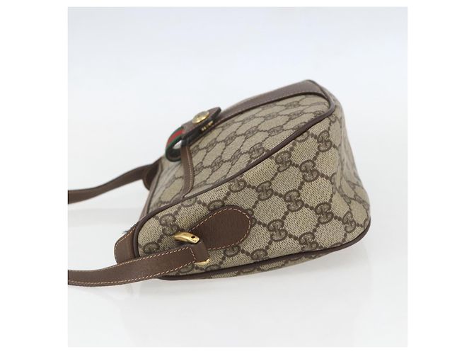 Borsa Sherry Line GG Supreme Web di GUCCI in PVC beige e oro 89 02 032 Auth 158797 D'oro - vista 3