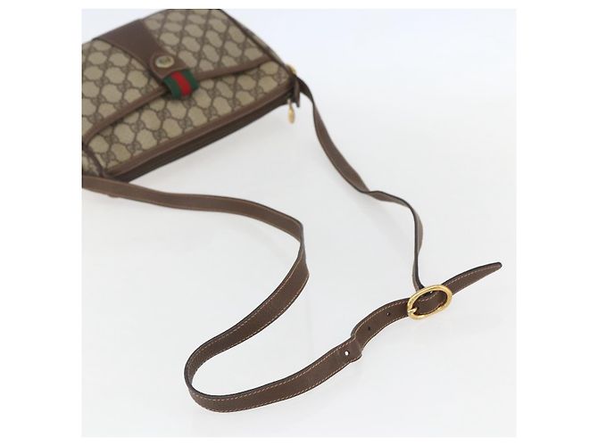 Borsa Sherry Line GG Supreme Web di GUCCI in PVC beige e oro 89 02 032 Auth 158797 D'oro - vista 7