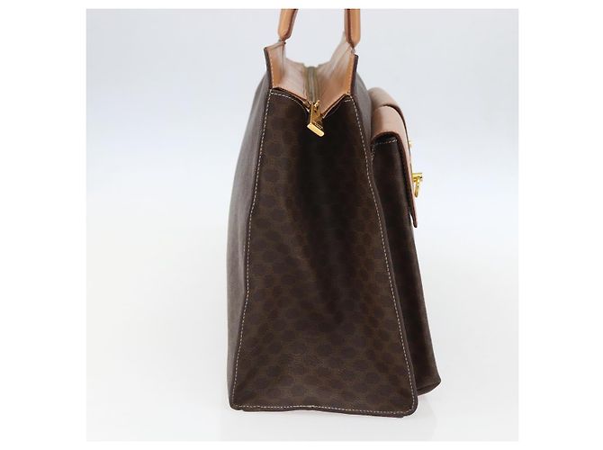 Céline Borsa tote in tela Macadam CELINE in pelle PVC marrone oro Auth ka860 D'oro - vista 3