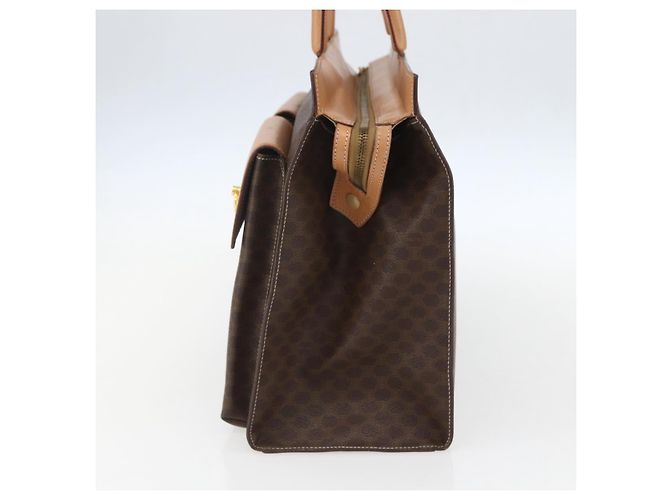 Céline Borsa tote in tela Macadam CELINE in pelle PVC marrone oro Auth ka860 D'oro - vista 4