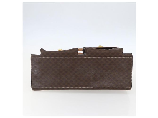 Céline Borsa tote in tela Macadam CELINE in pelle PVC marrone oro Auth ka860 D'oro - vista 5