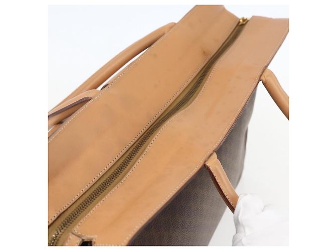 Céline Borsa tote in tela Macadam CELINE in pelle PVC marrone oro Auth ka860 D'oro - vista 6