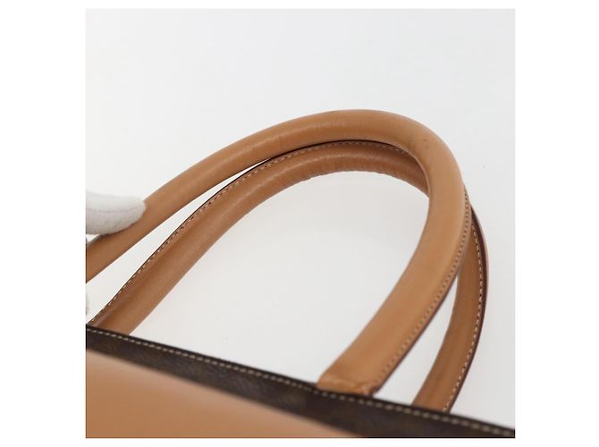 Céline Borsa tote in tela Macadam CELINE in pelle PVC marrone oro Auth ka860 D'oro - vista 8