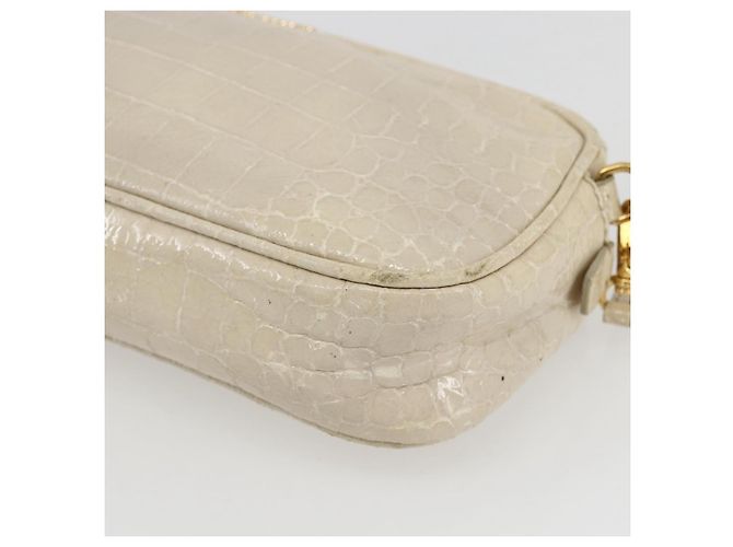 Borsa a Spalla Miu Miu in Pelle Beige Chiaro Dorato Auth ka871 D'oro - vista 10