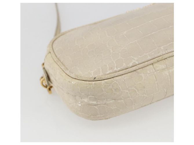 Borsa a Spalla Miu Miu in Pelle Beige Chiaro Dorato Auth ka871 D'oro - vista 14