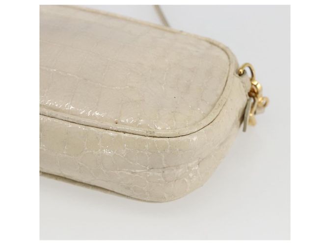 Borsa a Spalla Miu Miu in Pelle Beige Chiaro Dorato Auth ka871 D'oro - vista 15
