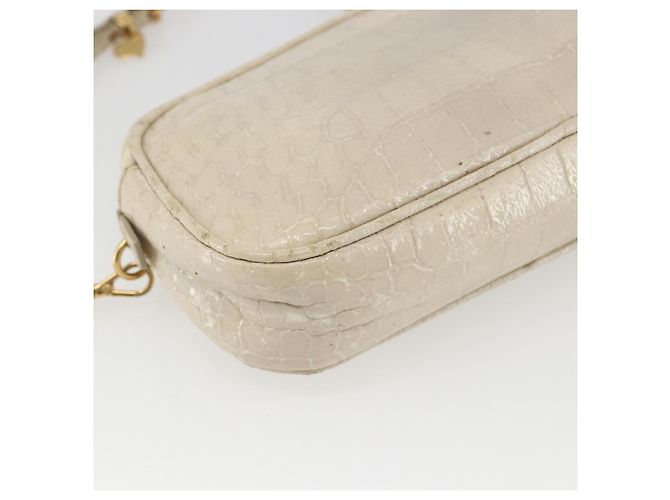 Borsa a Spalla Miu Miu in Pelle Beige Chiaro Dorato Auth ka871 D'oro - vista 16