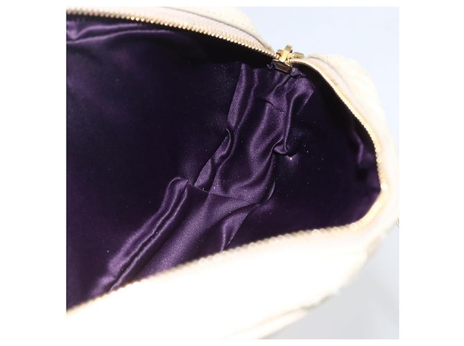 Borsa a Spalla Miu Miu in Pelle Beige Chiaro Dorato Auth ka871 D'oro - vista 19