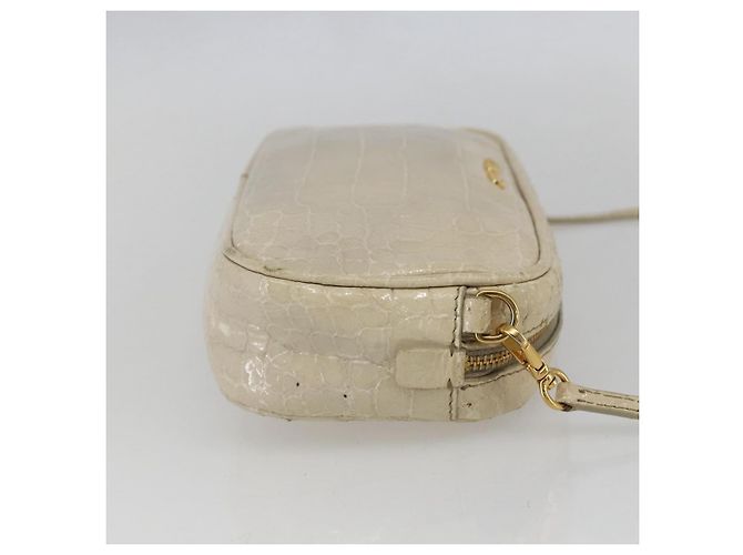Borsa a Spalla Miu Miu in Pelle Beige Chiaro Dorato Auth ka871 D'oro - vista 4