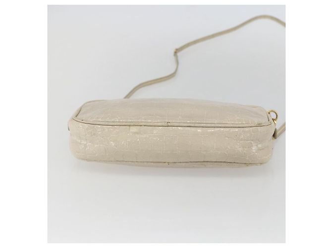 Borsa a Spalla Miu Miu in Pelle Beige Chiaro Dorato Auth ka871 D'oro - vista 5