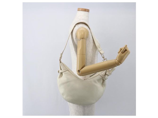 Borsa a Spalla Salvatore Ferragamo in Pelle Beige Oro Auth ka894 D'oro - vista 20