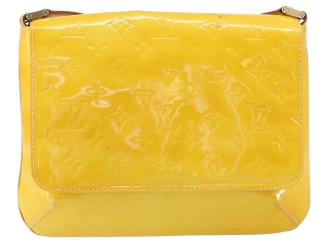 LOUIS VUITTON Borsa Thompson Street Monogram Vernis Giallo Lime M91071 Auth gh1370 D'oro - vista 13