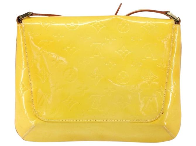 LOUIS VUITTON Borsa Thompson Street Monogram Vernis Giallo Lime M91071 Auth gh1370 D'oro - vista 2