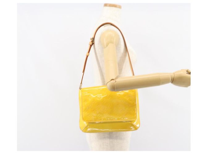 LOUIS VUITTON Borsa Thompson Street Monogram Vernis Giallo Lime M91071 Auth gh1370 D'oro - vista 22