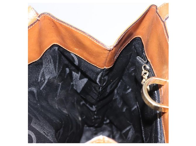Borsa a Spalla Salvatore Ferragamo in Tela Marrone Oro Auth 151697 D'oro - vista 18