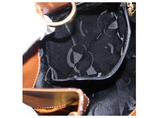 Borsa a Spalla Salvatore Ferragamo in Tela Marrone Oro Auth 151697 D'oro - vista 20