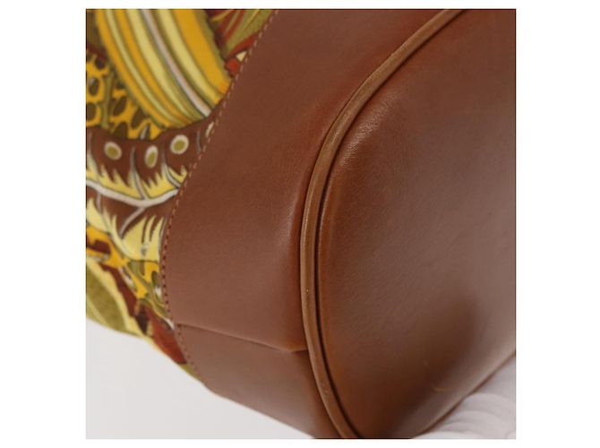 Borsa a Spalla Salvatore Ferragamo in Tela Marrone Oro Auth 151697 D'oro - vista 9