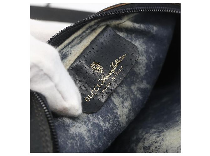 Borsa a Spalla Gucci GG Supreme Sherry Line PVC Blu Navy Oro 89 02 055 Auth am9980 D'oro - vista 10