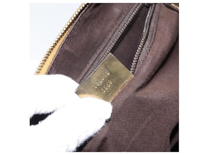 Borsa a Spalla Gucci GG Canvas Sherry Line Beige Oro 181092 Auth mr1685 D'oro - vista 12