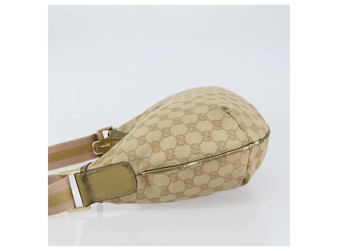 Borsa a Spalla Gucci GG Canvas Sherry Line Beige Oro 181092 Auth mr1685 D'oro - vista 4