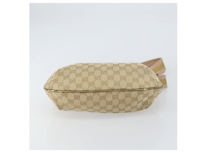 Borsa a Spalla Gucci GG Canvas Sherry Line Beige Oro 181092 Auth mr1685 D'oro - vista 5