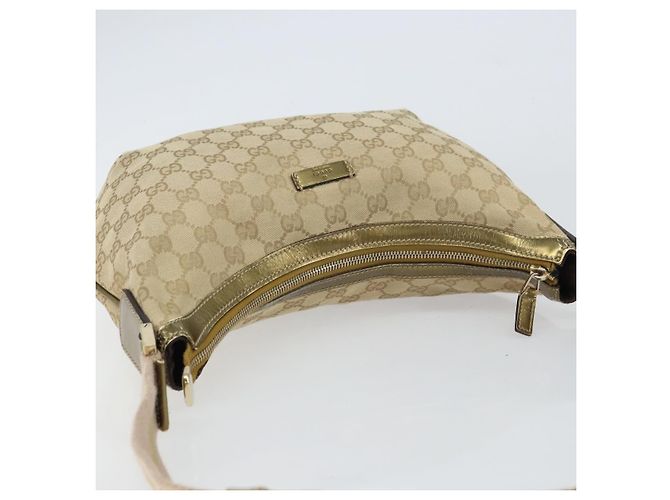 Borsa a Spalla Gucci GG Canvas Sherry Line Beige Oro 181092 Auth mr1685 D'oro - vista 6
