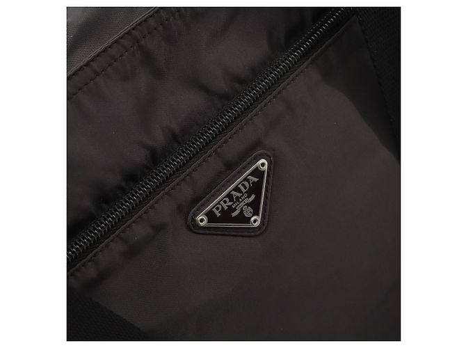 PRADA Tote Bag aus grauem Nylon mit silberner Authentizität mr1678 Braun - Ansicht 18