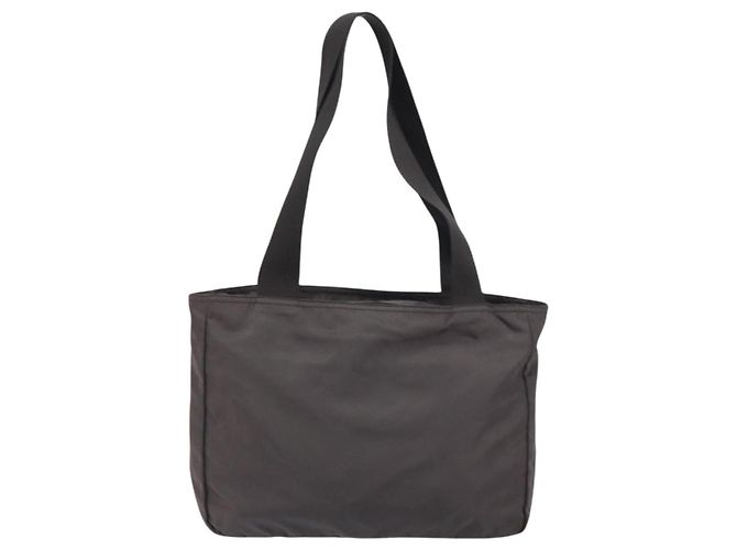 PRADA Tote Bag aus grauem Nylon mit silberner Authentizität mr1678 Braun - Ansicht 2