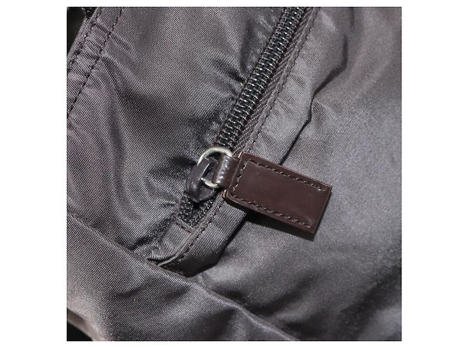 PRADA Tote Bag aus grauem Nylon mit silberner Authentizität mr1678 Braun - Ansicht 24