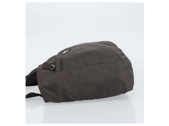 PRADA Tote Bag aus grauem Nylon mit silberner Authentizität mr1678 Braun - Ansicht 4