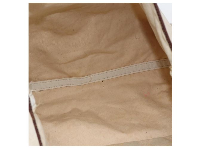 Céline Borsa tote in tela Macadam beige e oro CELINE Paris Auth 156134 D'oro - vista 11