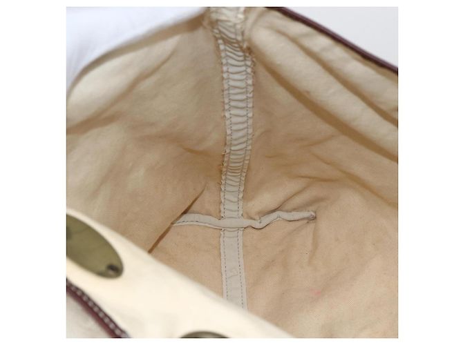 Céline Borsa tote in tela Macadam beige e oro CELINE Paris Auth 156134 D'oro - vista 19