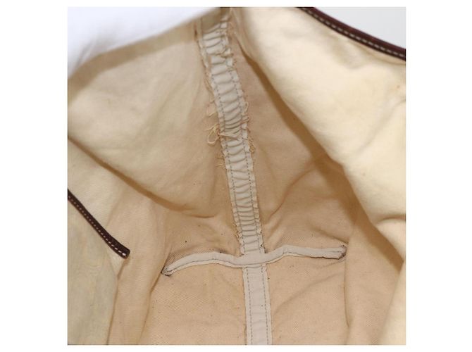 Céline Borsa tote in tela Macadam beige e oro CELINE Paris Auth 156134 D'oro - vista 20