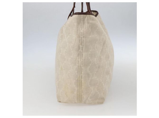 Céline Borsa tote in tela Macadam beige e oro CELINE Paris Auth 156134 D'oro - vista 4