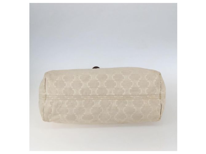 Céline Borsa tote in tela Macadam beige e oro CELINE Paris Auth 156134 D'oro - vista 5