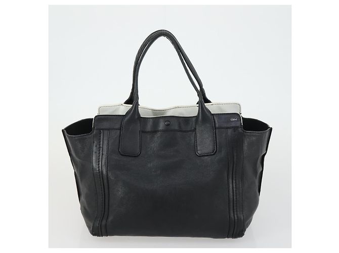 Chloé Borsa a mano in pelle PRADA Chloe 2 pezzi nera Auth bs31737 Nero - vista 10