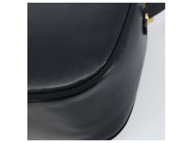 Bolso de Hombro Salvatore Ferragamo Vala de Cuero Azul Marino Dorado Auth BA8897 - vista 16