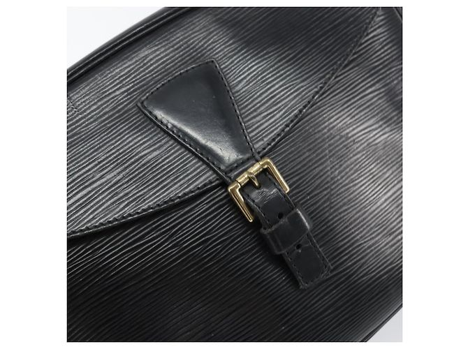 LOUIS VUITTON Borsa a Spalla Epi Jeune Fille MM Nera M52152 LV Auth BA8955 Nero - vista 18