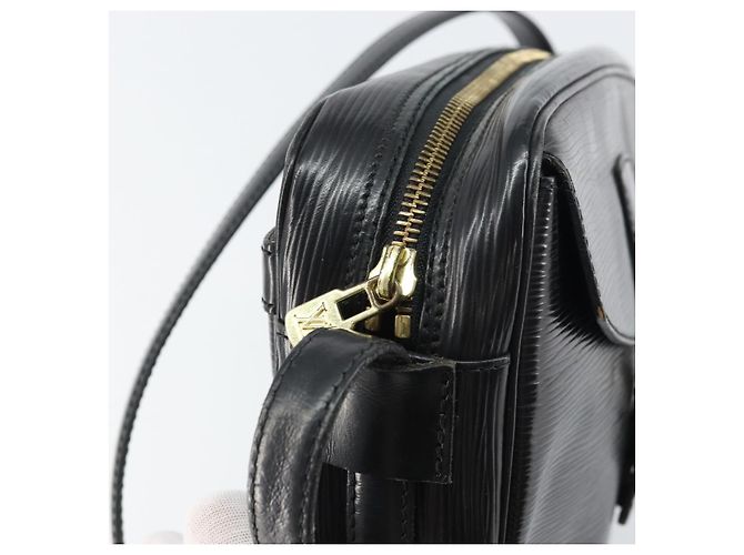 LOUIS VUITTON Borsa a Spalla Epi Jeune Fille MM Nera M52152 LV Auth BA8955 Nero - vista 9
