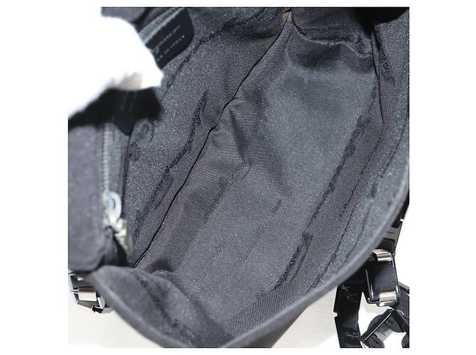 Borsa a Spalla Salvatore Ferragamo Nylon Nero Auth BA8876 - vista 11