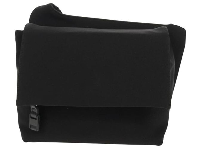 Borsa a Spalla Salvatore Ferragamo Nylon Nero Auth BA8876 - vista 13