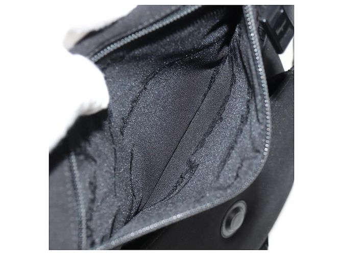 Borsa a Spalla Salvatore Ferragamo Nylon Nero Auth BA8876 - vista 21