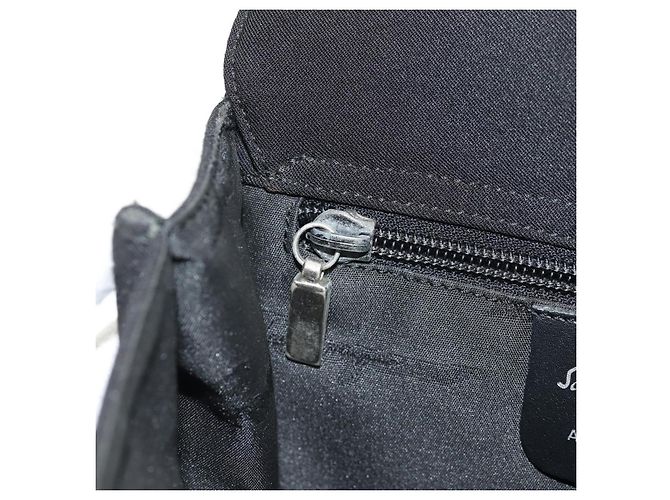 Borsa a Spalla Salvatore Ferragamo Nylon Nero Auth BA8876 - vista 24