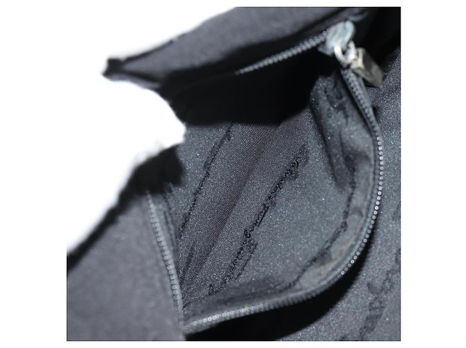 Borsa a Spalla Salvatore Ferragamo Nylon Nero Auth BA8876 - vista 25