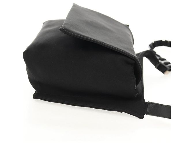 Borsa a Spalla Salvatore Ferragamo Nylon Nero Auth BA8876 - vista 4