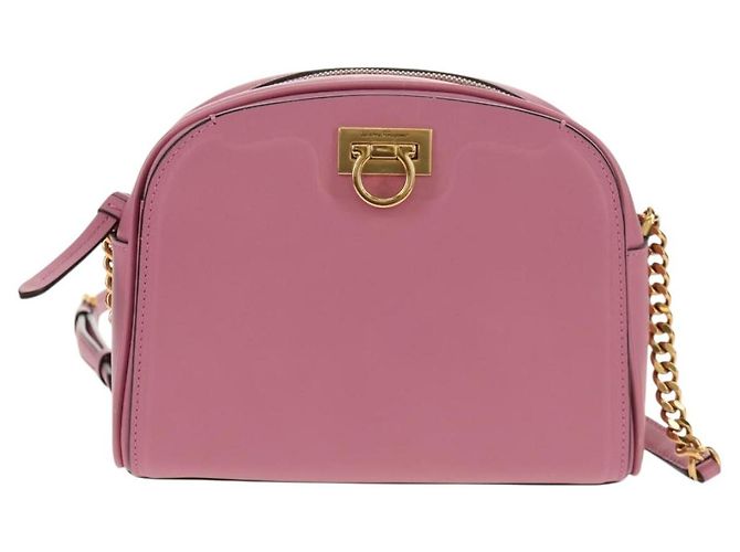 Borsa a Spalla Gancini in Pelle Rosa Oro Auth BA8838V di Salvatore Ferragamo - vista 13